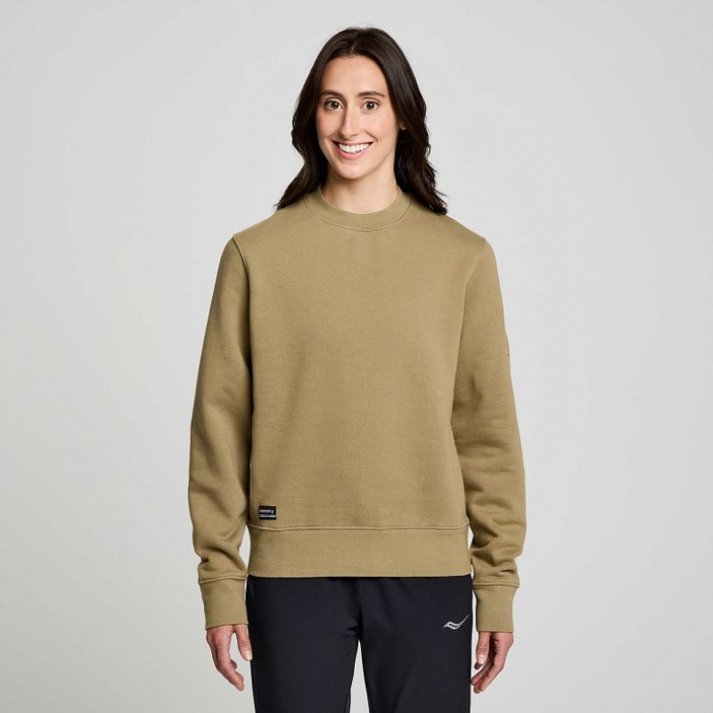 Dámské Mikina Saucony Recovery Crew Olivy Zelené | CZ-BIMLX