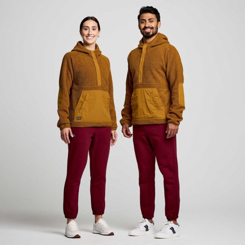 Dámské Mikina s Kapucí Saucony Recovery Sherpa Pullover Hnědé | PRAHA-SIVOH