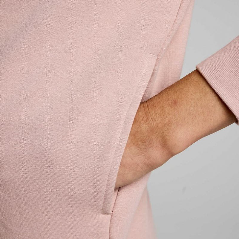Dámské Mikina s Kapucí Saucony Recovery Zip Tunic Růžové | CZ-RKVFD