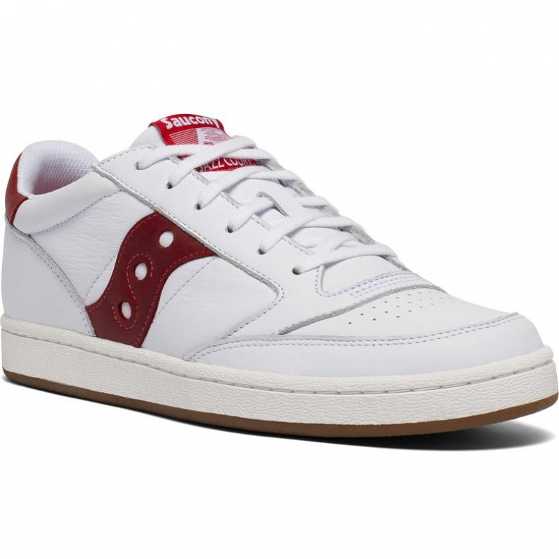 Dámské Tenisky Saucony Jazz Court Bílé Červené | CZ-CWDOQ