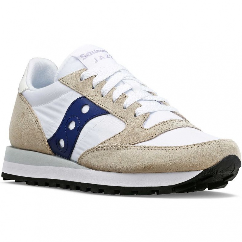 Dámské Tenisky Saucony Jazz Original Bílé Béžový Tmavě Blankyt | CZ-NHZUE