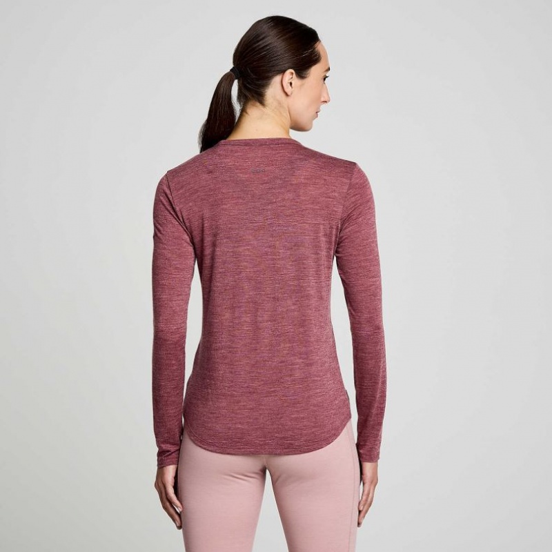 Dámské Tričko Saucony Peregrine Merino Long Sleeve Červené | PRAHA-OMKJE