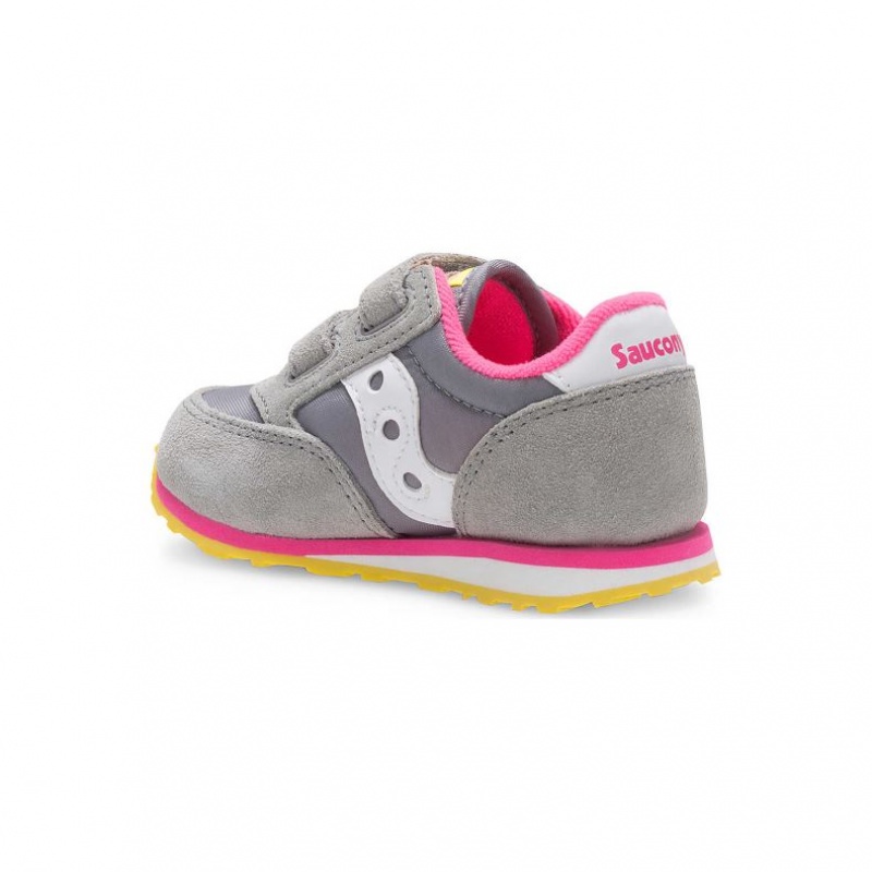 Malé Děti Tenisky Saucony Baby Jazz Hook & Loop Šedé | CZ-FRELO