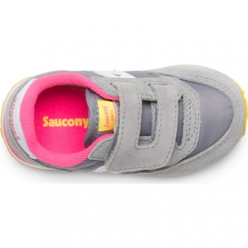 Malé Děti Tenisky Saucony Baby Jazz Hook & Loop Šedé | CZ-FRELO