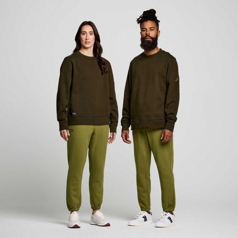 Pánské Mikina Saucony Recovery Crew Olivy Zelené | PRAHA-QNJFG