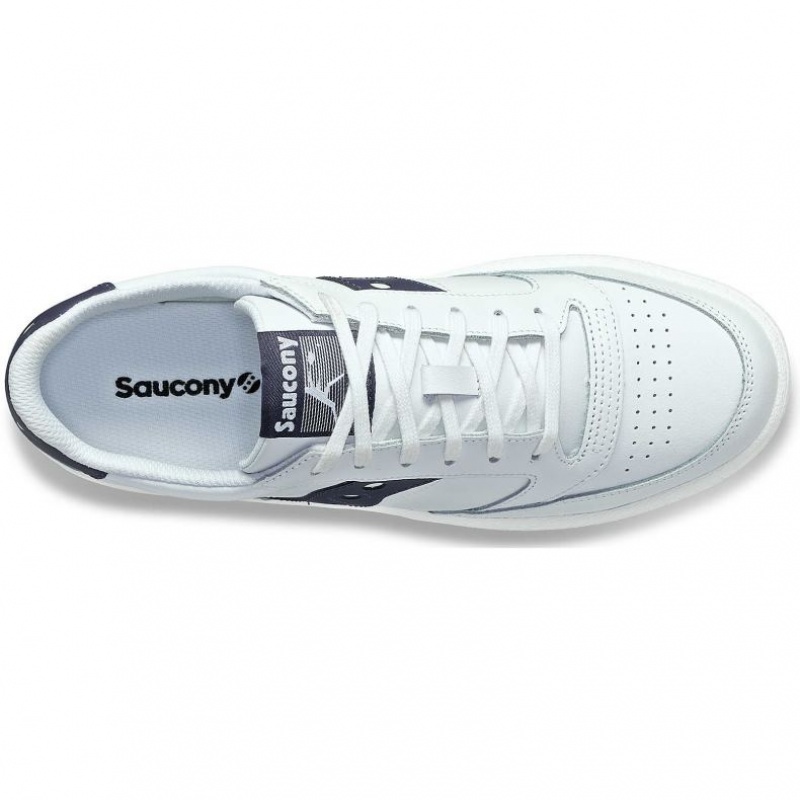 Pánské Tenisky Saucony Jazz Court PU Bílé Tmavě Blankyt | CZ-SOJCI