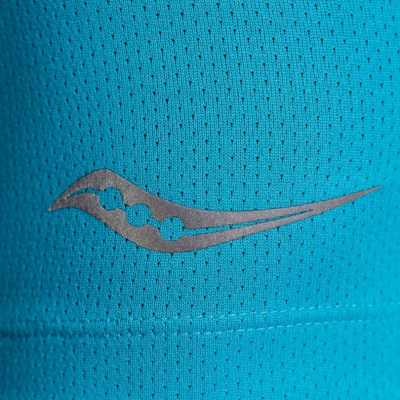 Pánské Tričko Saucony Stopwatch Krátké Sleeve Blankyt | PRAHA-IHKNW