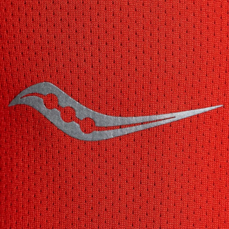 Pánské Tričko Saucony Stopwatch Long Sleeve Červené | PRAHA-GVANK