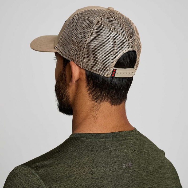 Pánské Trucker Kšiltovka Saucony Adjustable Snap Back Béžový | PRAHA-TRSHC