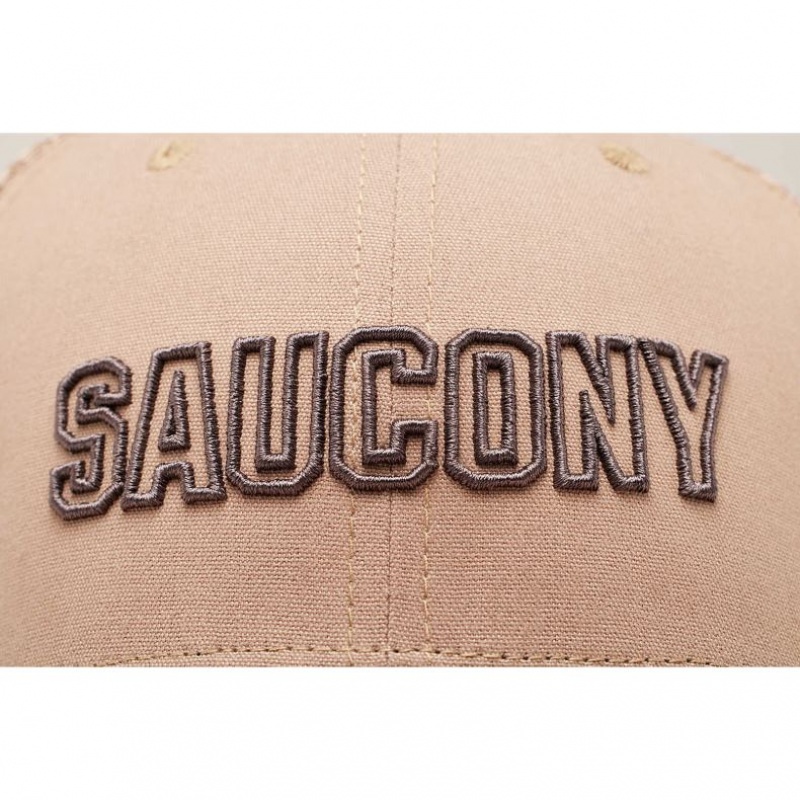 Pánské Trucker Kšiltovka Saucony Adjustable Snap Back Béžový | PRAHA-TRSHC