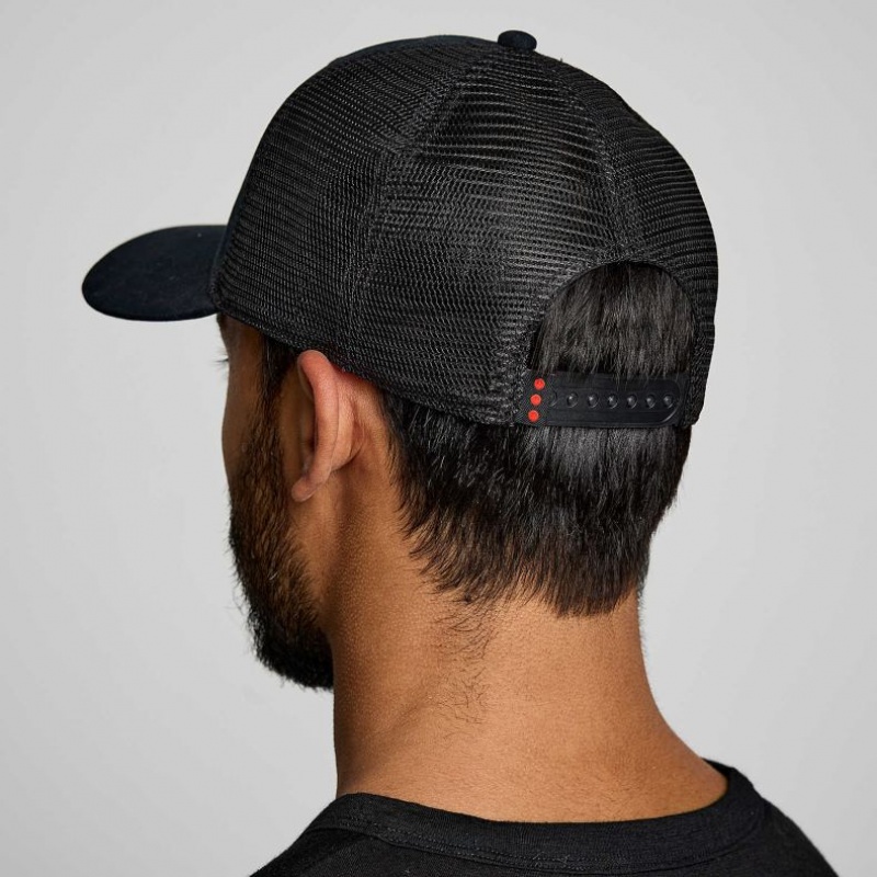 Pánské Trucker Kšiltovka Saucony Adjustable Snap Back Černé | PRAHA-FPHGI