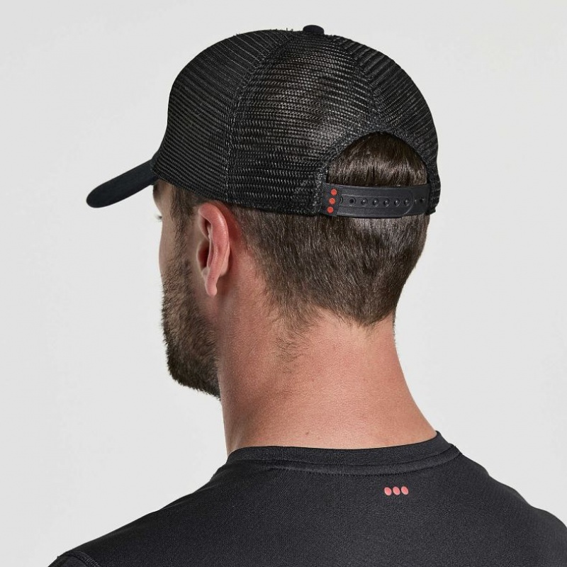 Pánské Trucker Kšiltovka Saucony Adjustable Snap Back Černé | CZ-RPWXZ